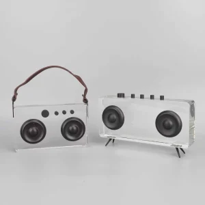 Transparent Crystal Retro Radio Decorative Accent (Two Sizes)