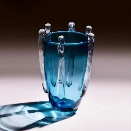 Dripping Elegance Glass Cup