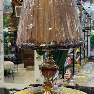 Modern Metal and Crystal Table Lamp