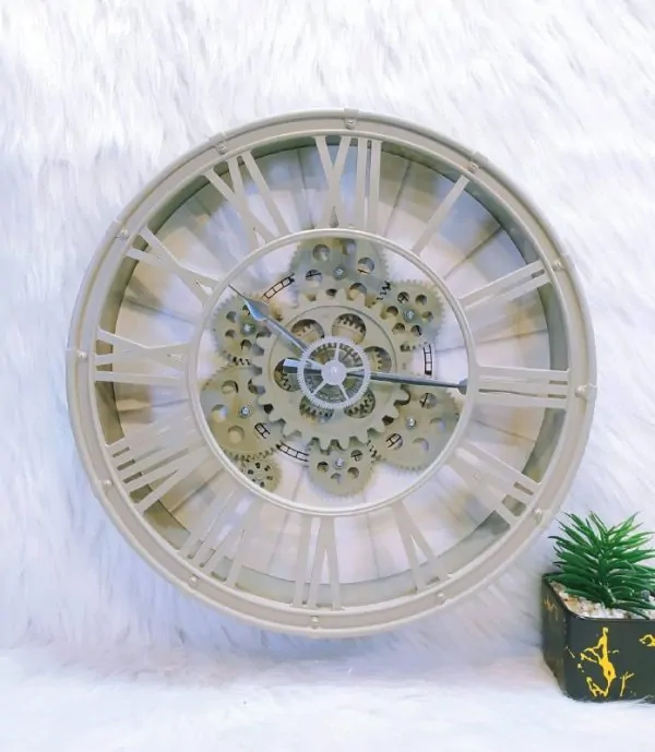 Acrylic Wall Clock with Gear Design