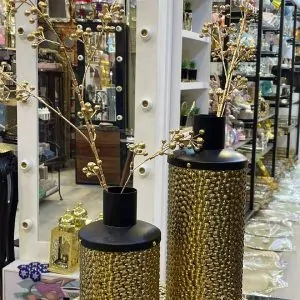 Shatter-Resistant Gold Metal Vase