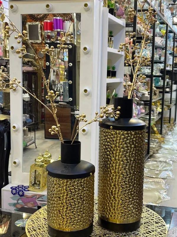 Shatter-Resistant Gold Metal Vase