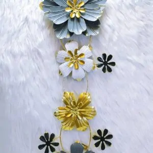 Golden Metal Flower Wall Frame
