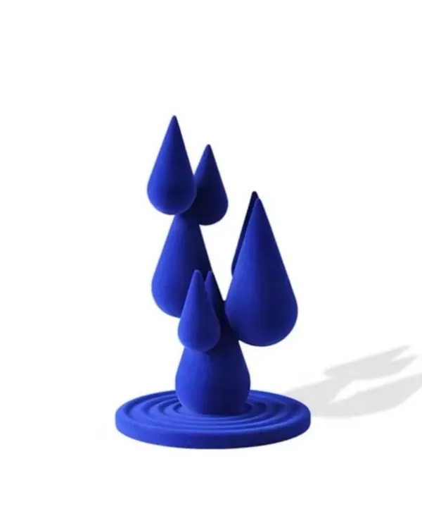 Velvet-Wrapped Decorative Piece – Contemporary Elegance in Royal Blue