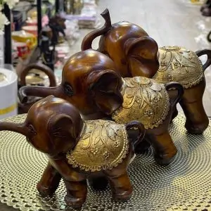 Antique Gallery Porcelain Elephant Figurines Set