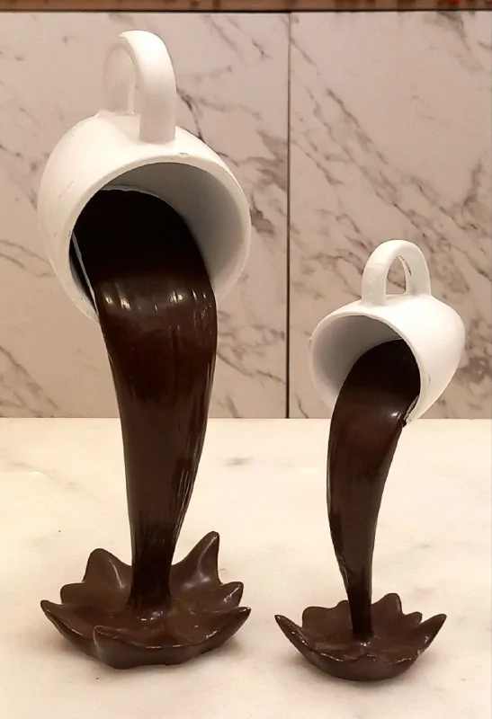 2-Piece Decorative Coffee Set with Artistic Design