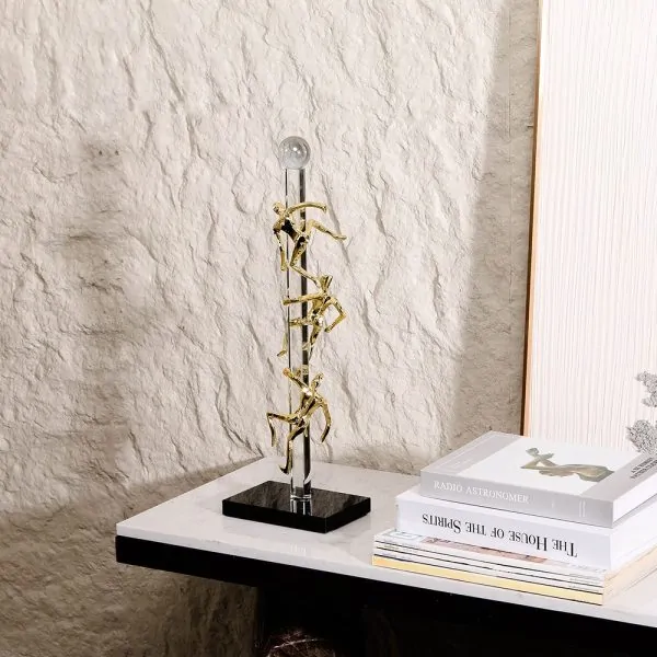 Decorative Statue with Climbing Figure Design