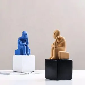 Figurine of a Person Thinking