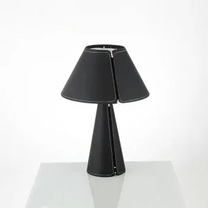 Black Leather Table Lamp
