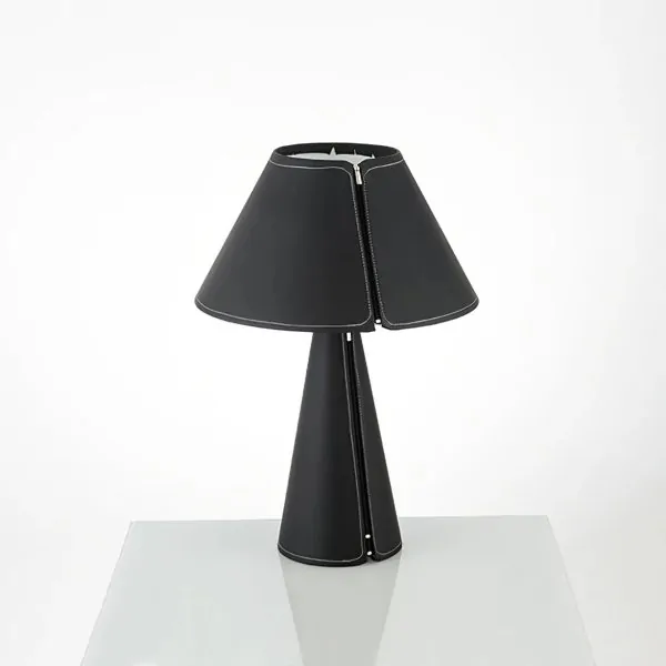 Black Leather Table Lamp
