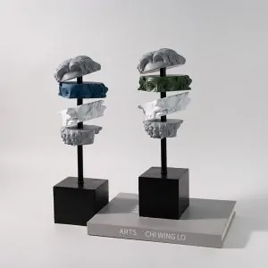 Fragmented Humanoid Resin Sculpture