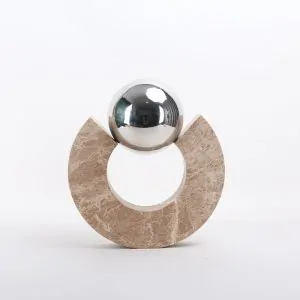 Marble and Steel Ball Decor