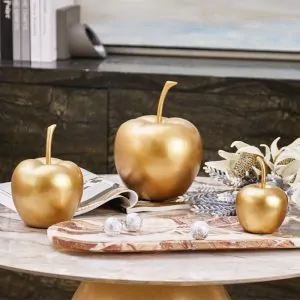 Golden Apple-Shaped Decor