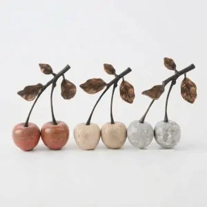 Luxury Marble & Alloy Connected Apples Decor Piece - Three Colors