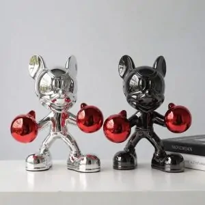 Mickey Mouse Statue with Boxing Gloves Design