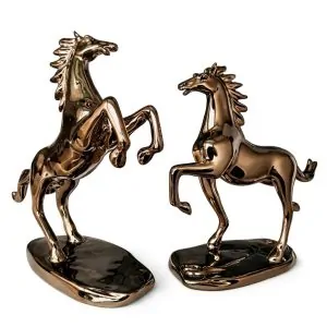Glossy Black Horse Statue (Two Designs)